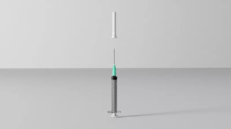 Medical syringe for medical Injection and vaccination Low-poly 3D model