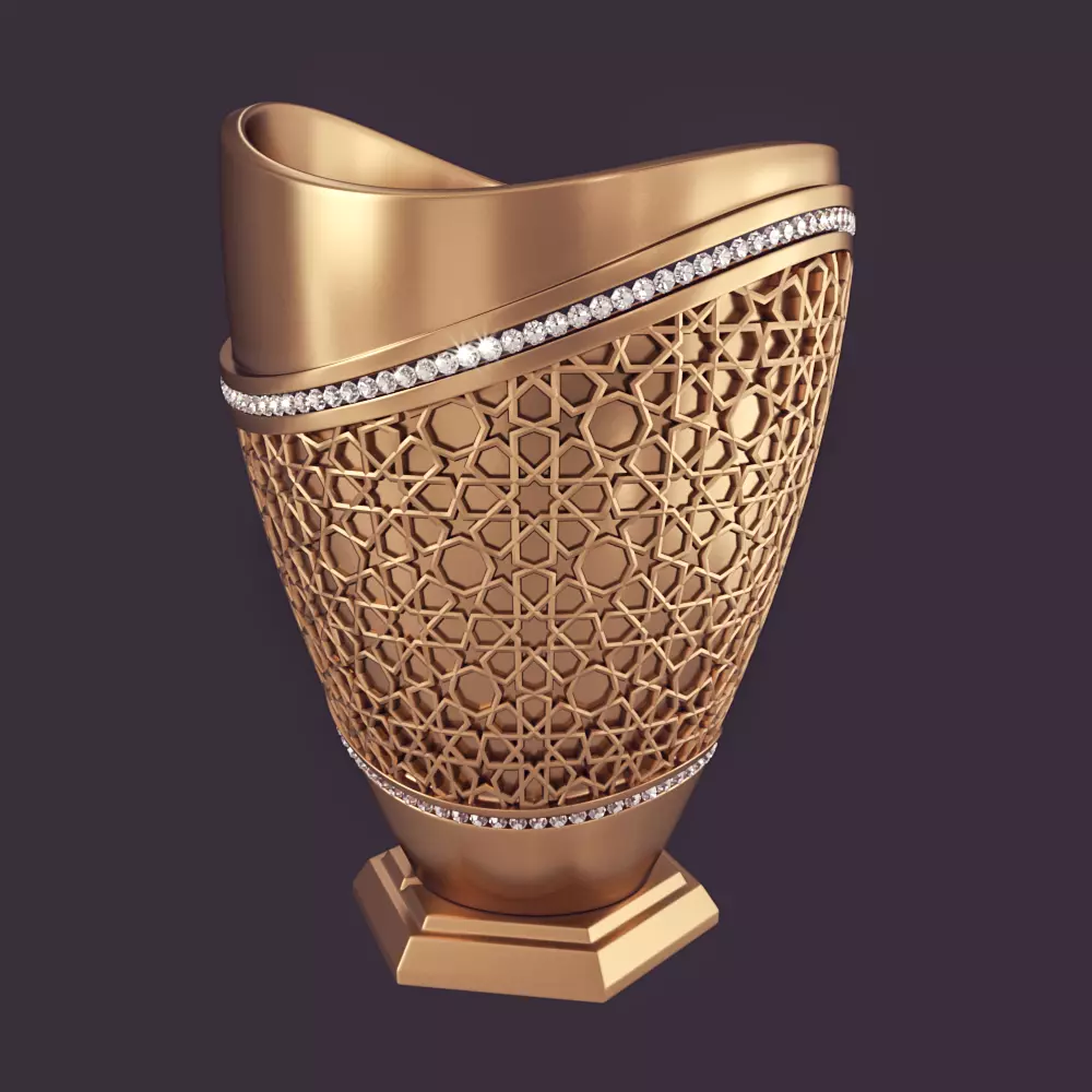 Vase Islamic 01 3D model_0