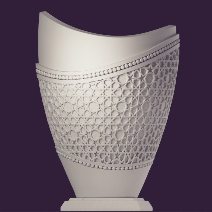 Vase Islamic 01 3D model_2