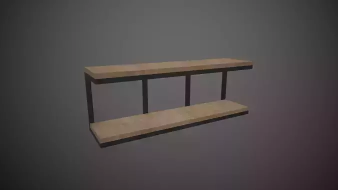 Shelf wooden console table