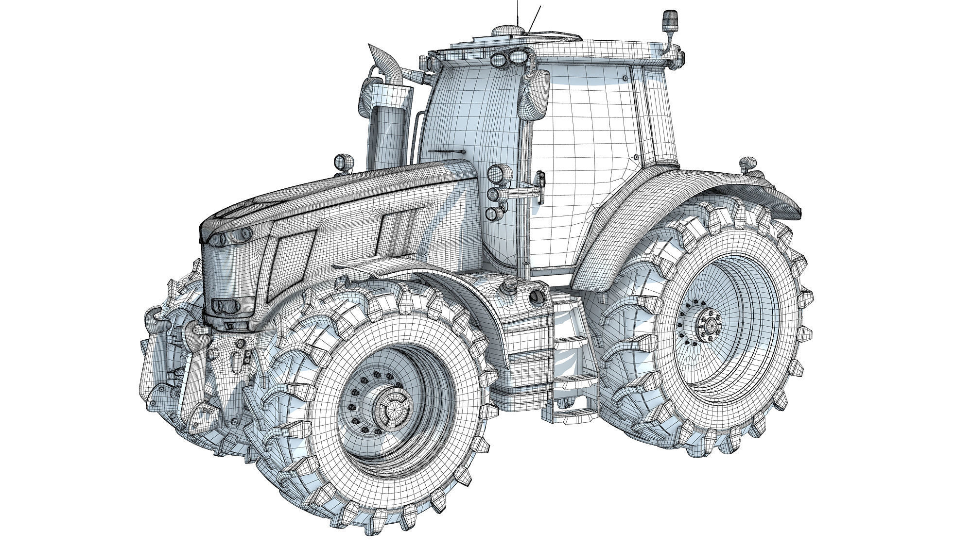 Farm Tractor 3D model_15