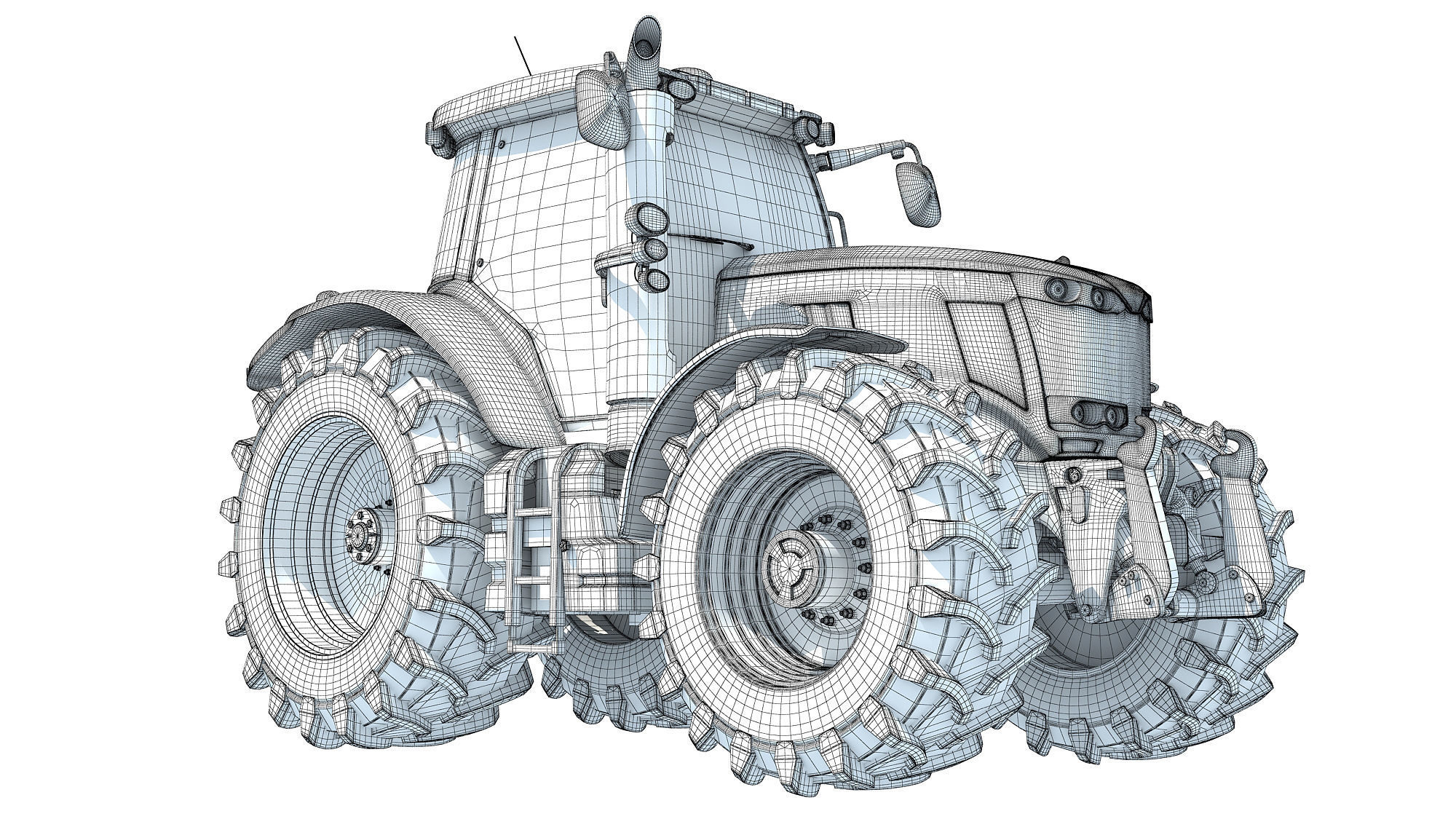 Farm Tractor 3D model_18