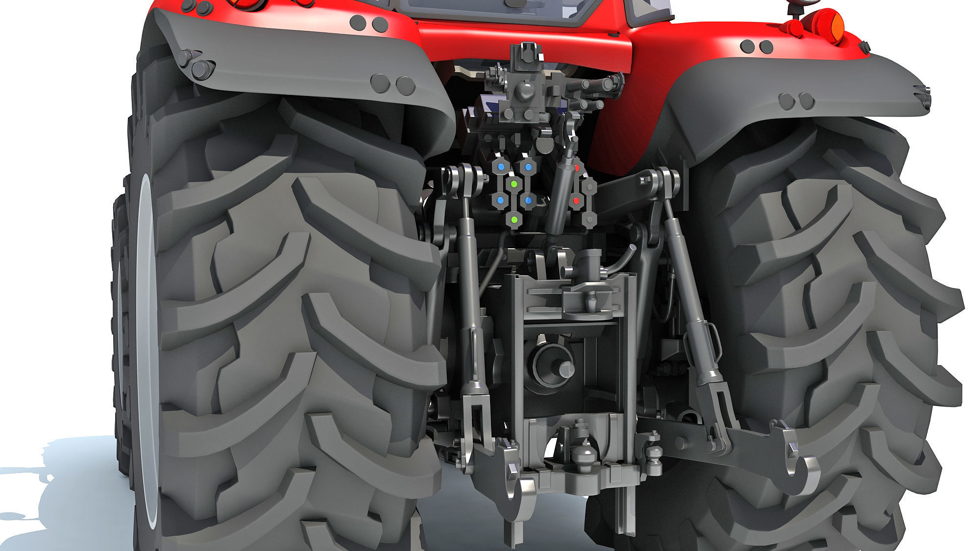 Farm Tractor 3D model_13