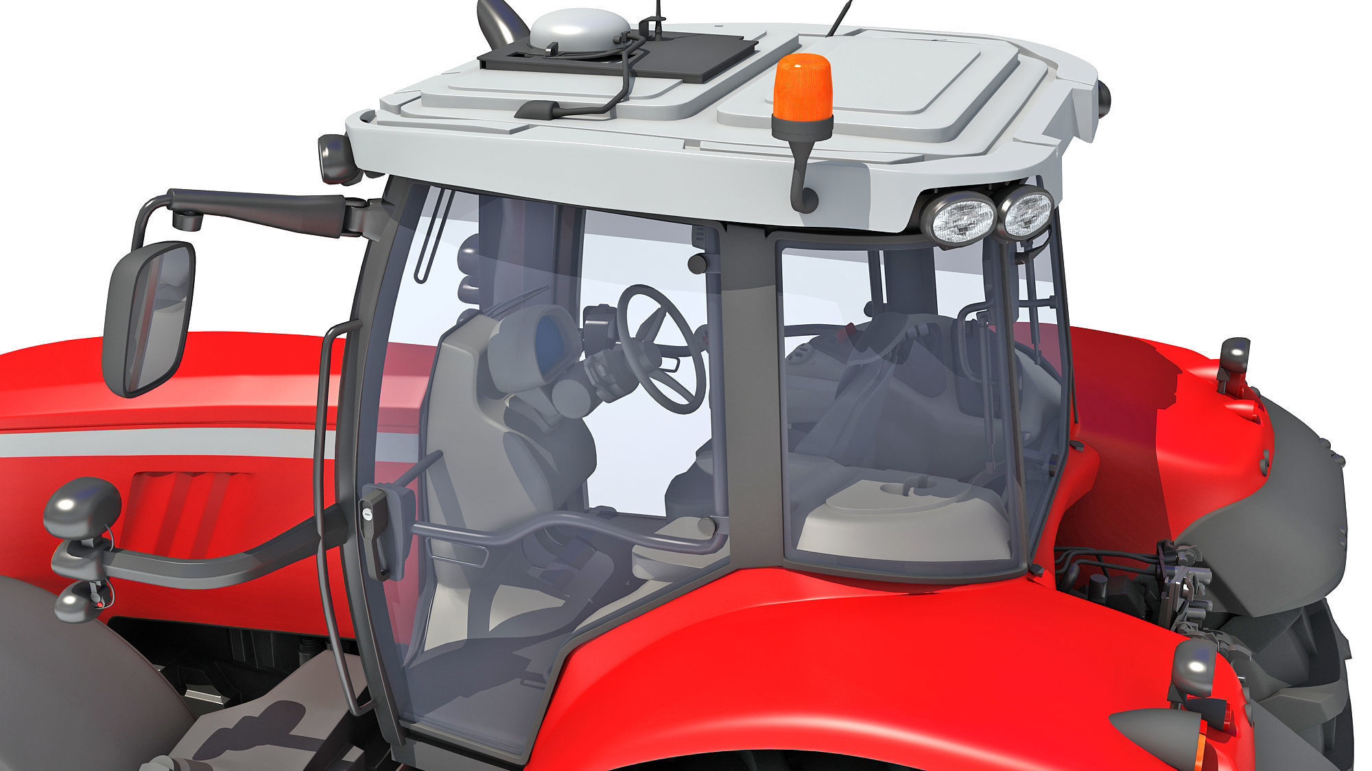 Farm Tractor 3D model_12