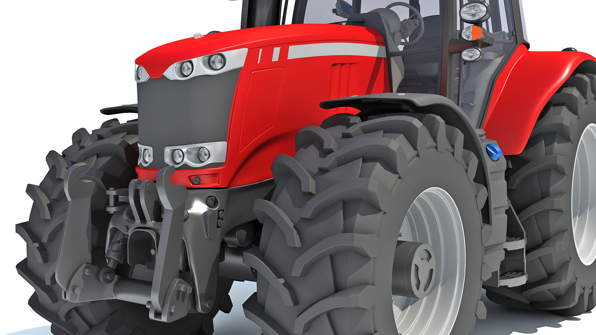 Farm Tractor 3D model_11