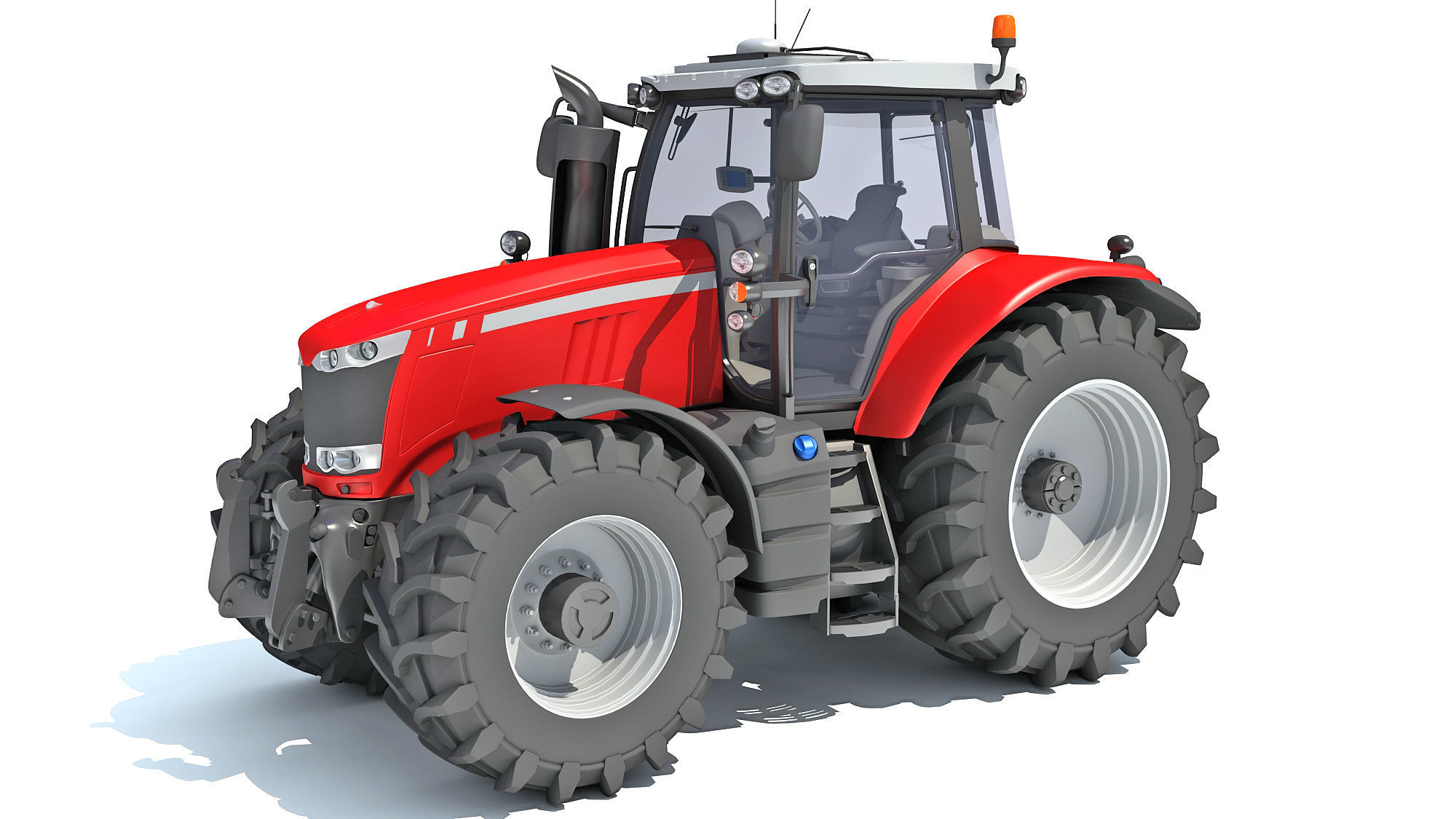 Farm Tractor 3D model_2