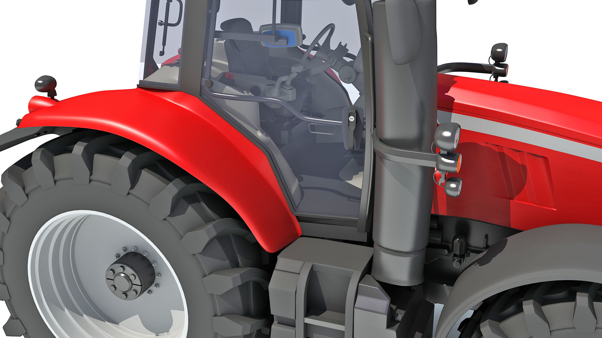 Farm Tractor 3D model_14