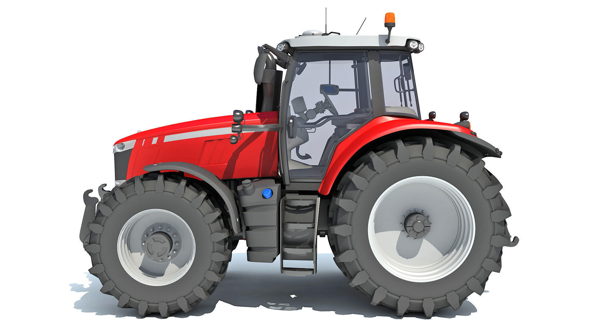 Farm Tractor 3D model_3