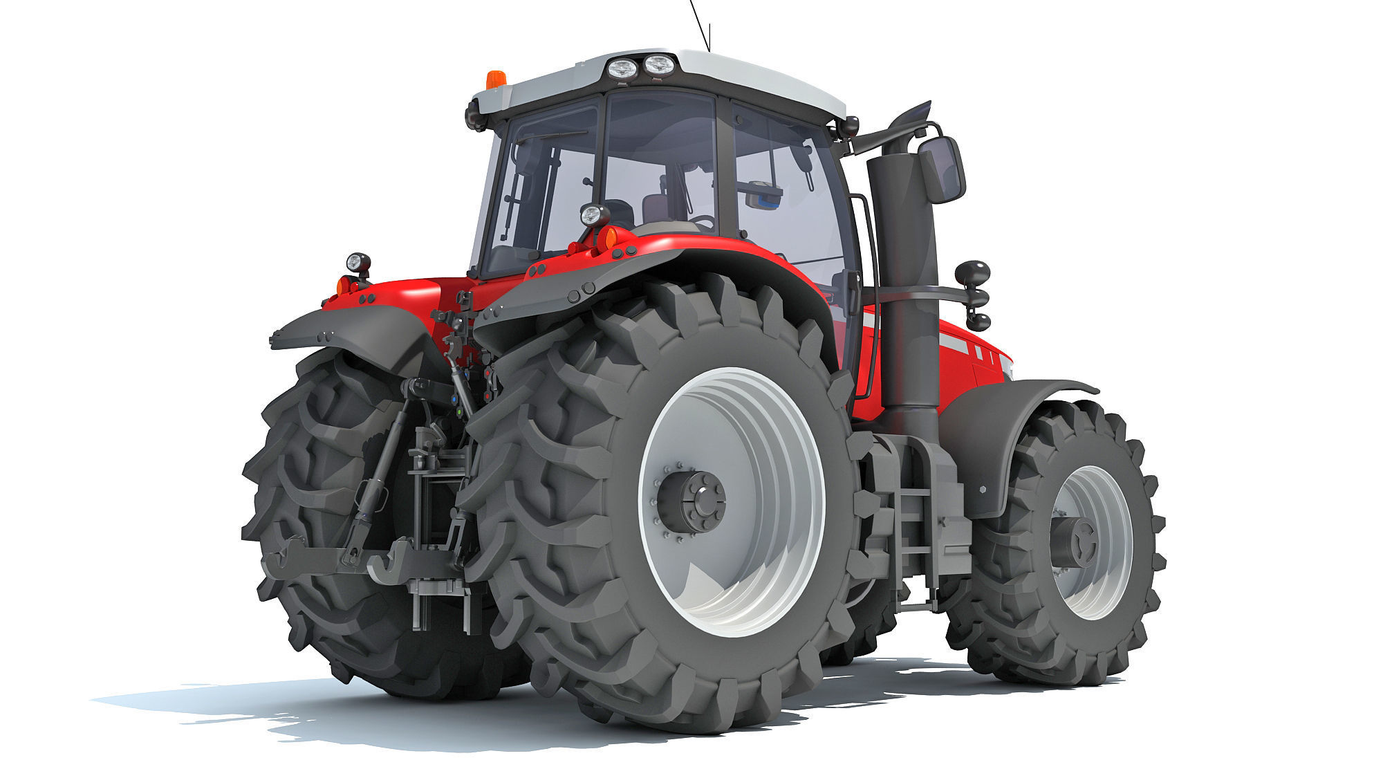 Farm Tractor 3D model_8