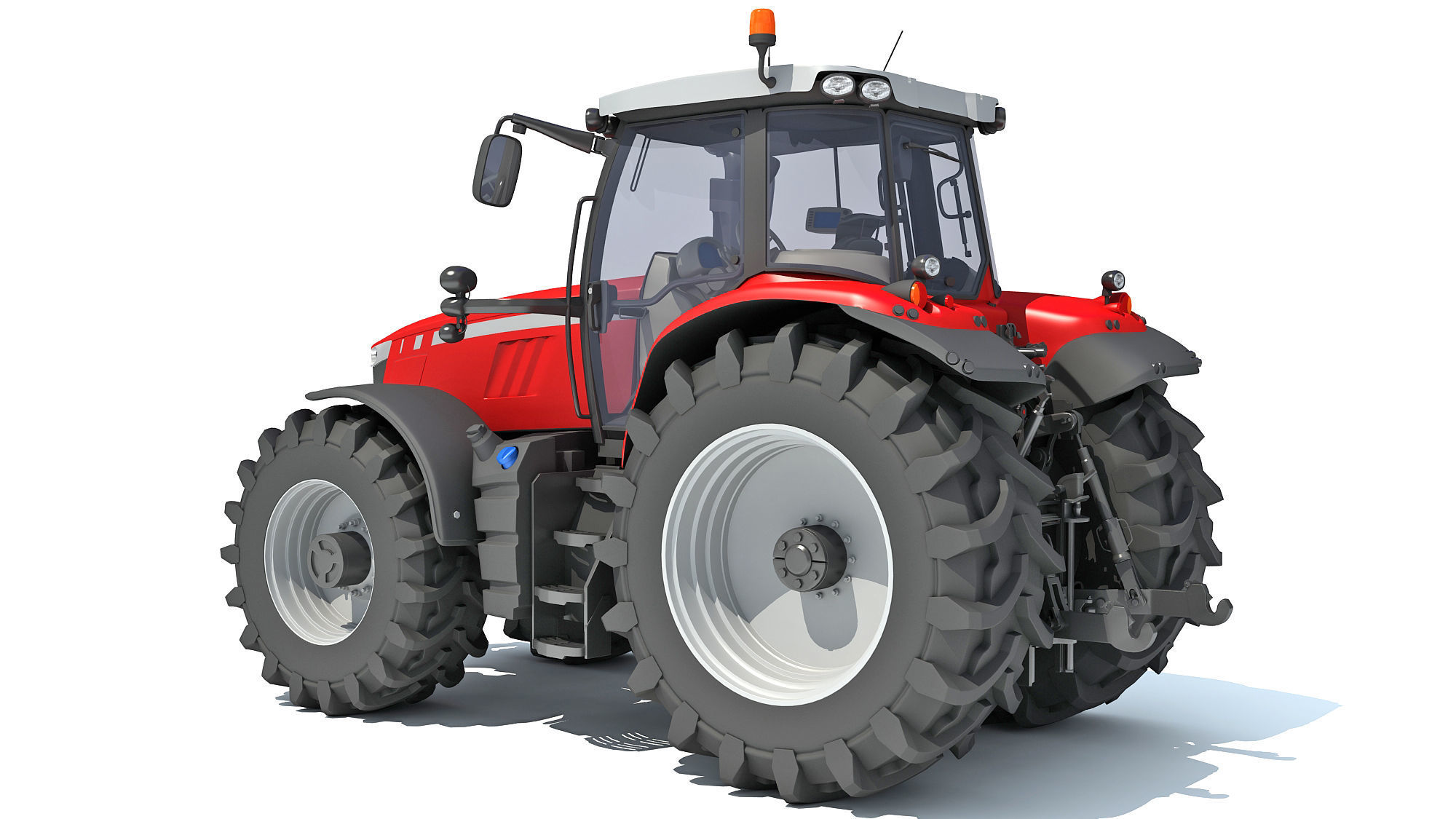 Farm Tractor 3D model_4