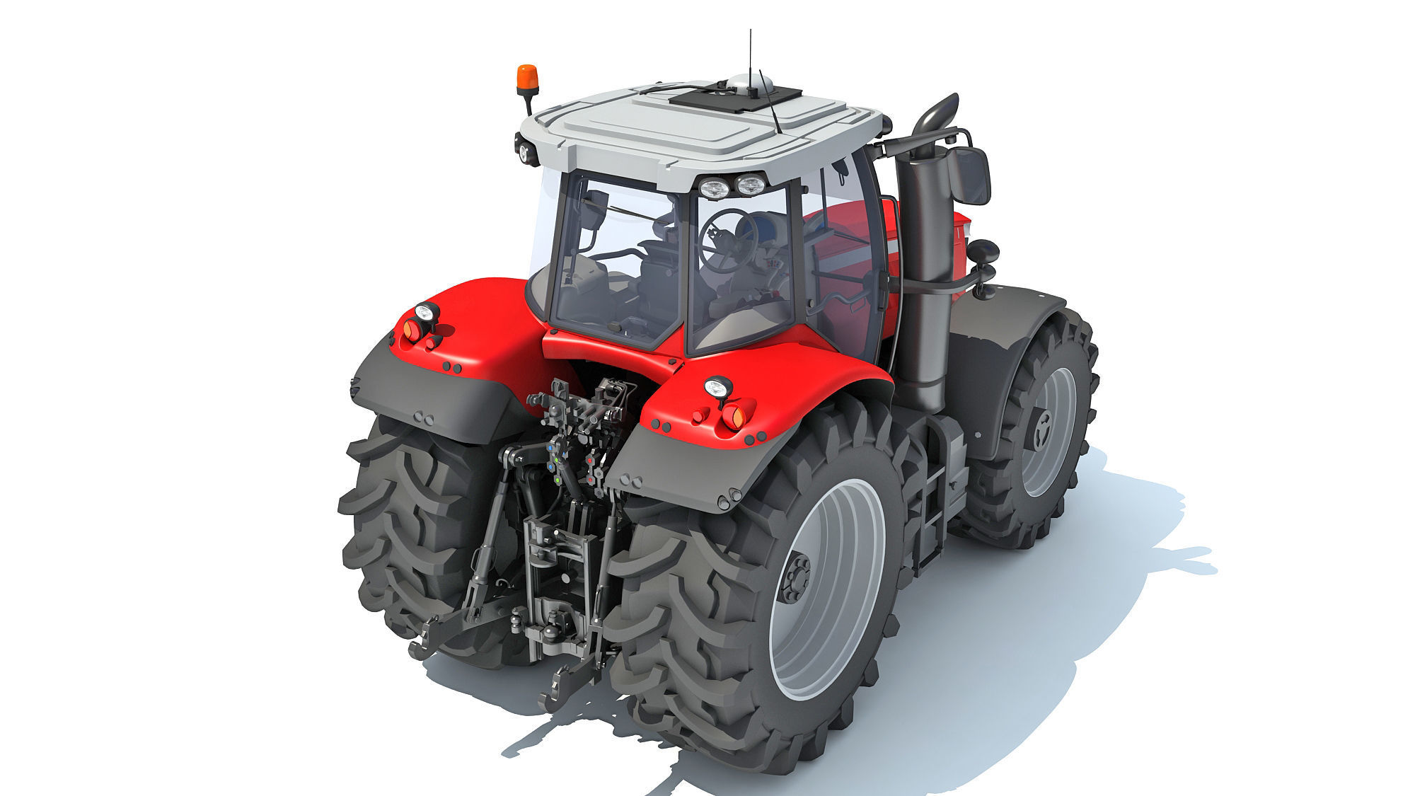Farm Tractor 3D model_6