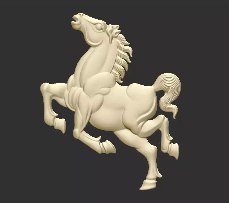 jumping horse 3D print model_0