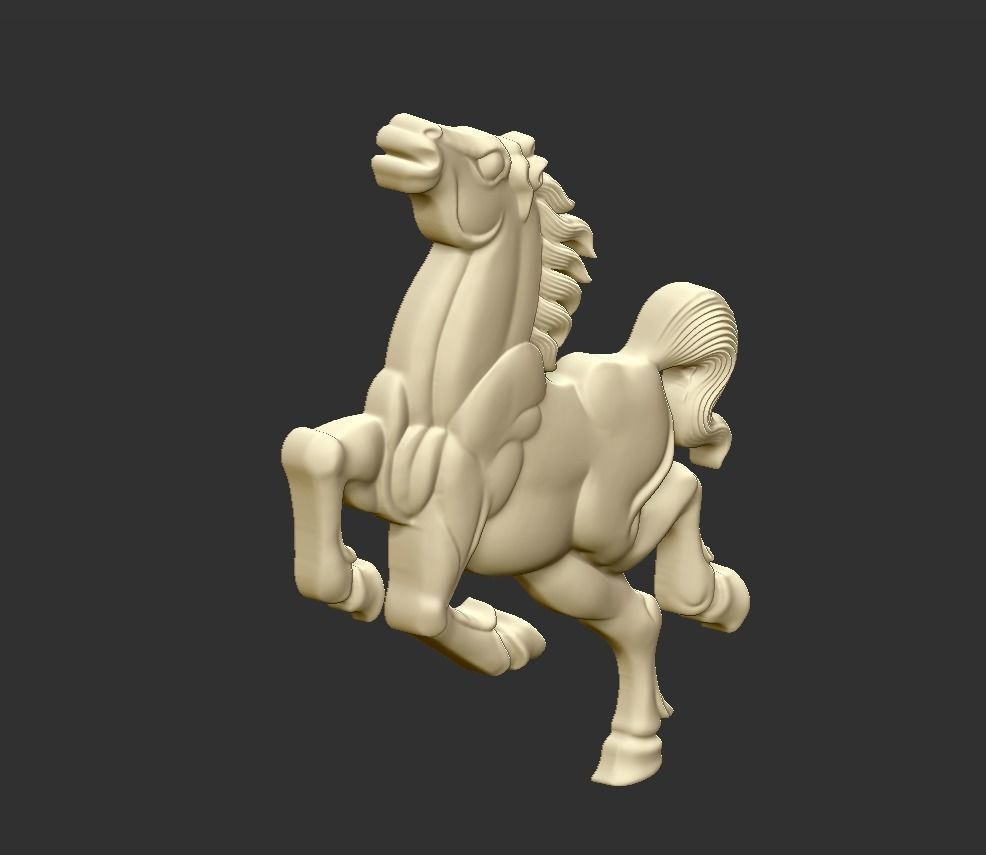 jumping horse 3D print model_5