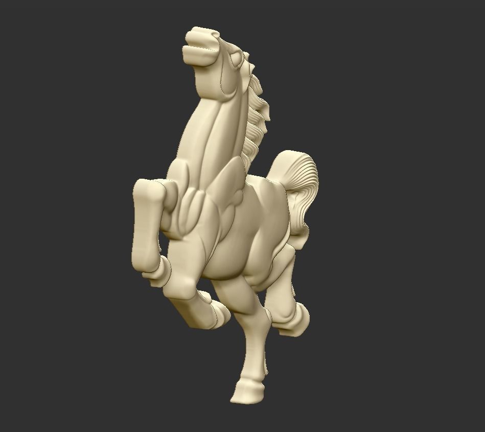 jumping horse 3D print model_2