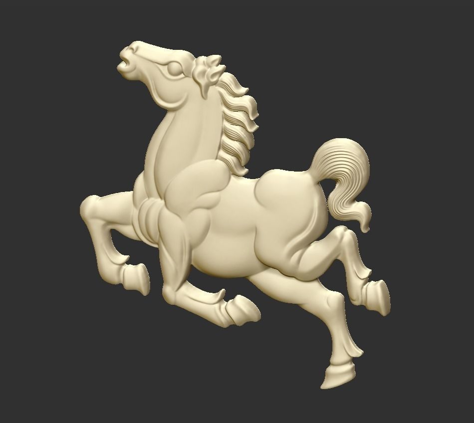 jumping horse 3D print model_4