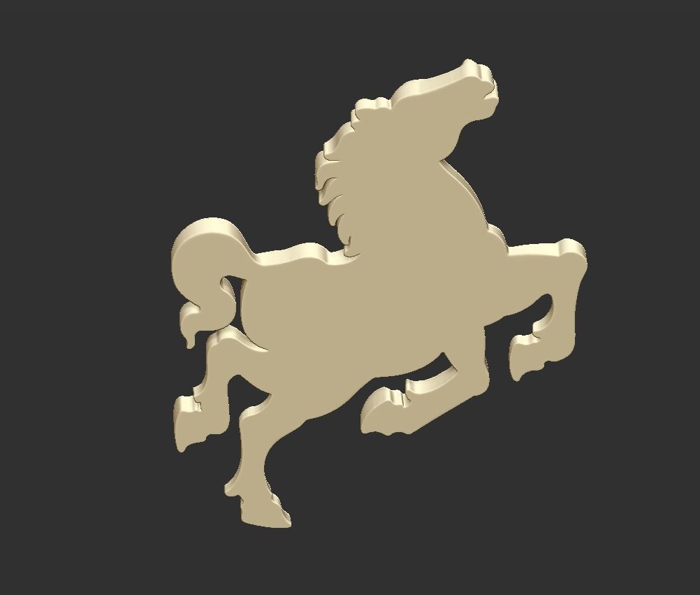 jumping horse 3D print model_3