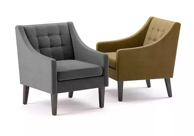 Clopton Classic Fabric Tufted Armchair