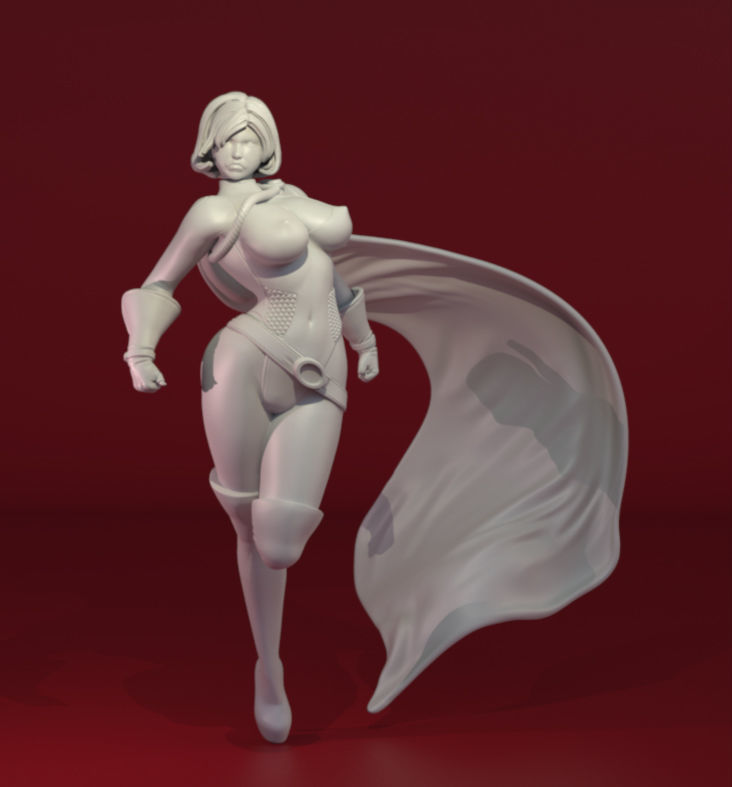 Power Girl Version 1 Fan Art 3D Print Figurine 3D print model_3