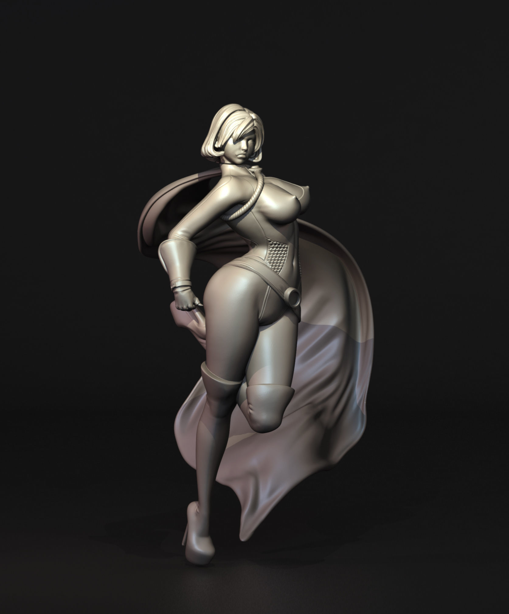 Power Girl Version 1 Fan Art 3D Print Figurine 3D print model_9
