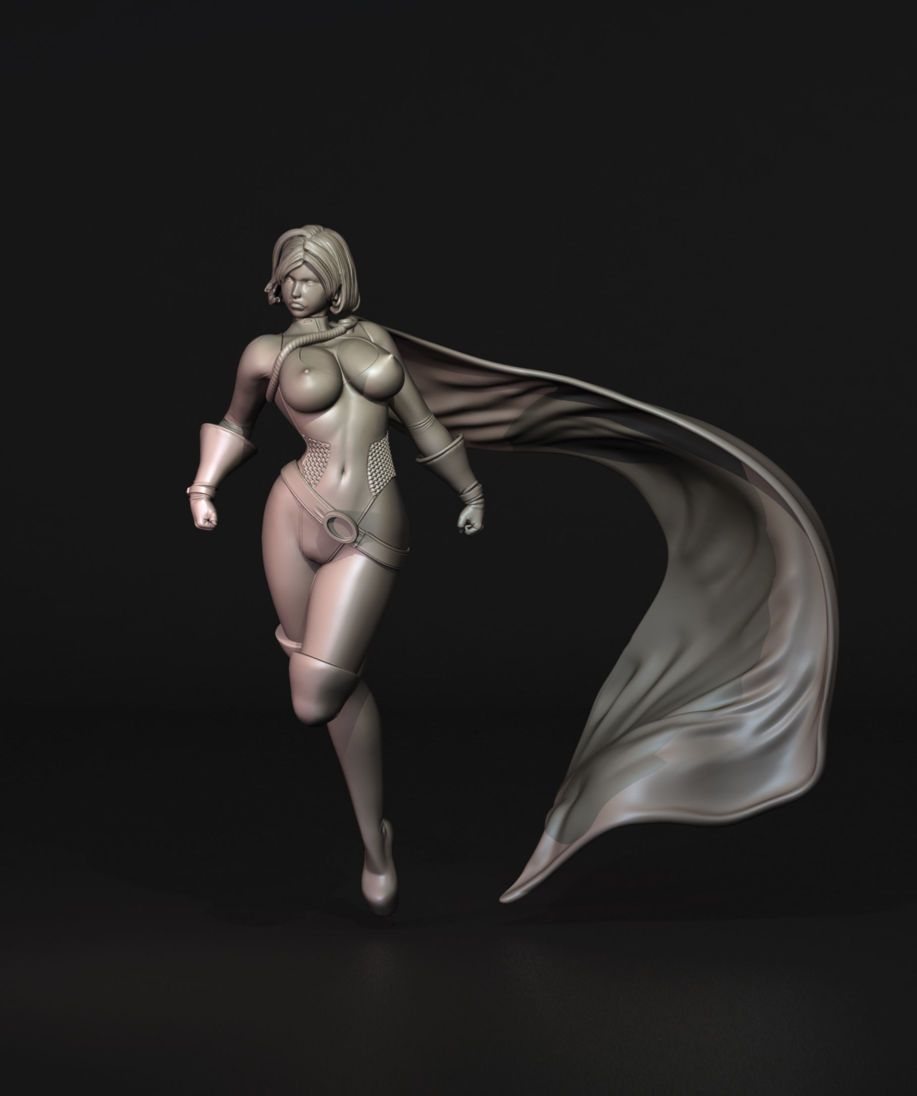 Power Girl Version 1 Fan Art 3D Print Figurine 3D print model_8
