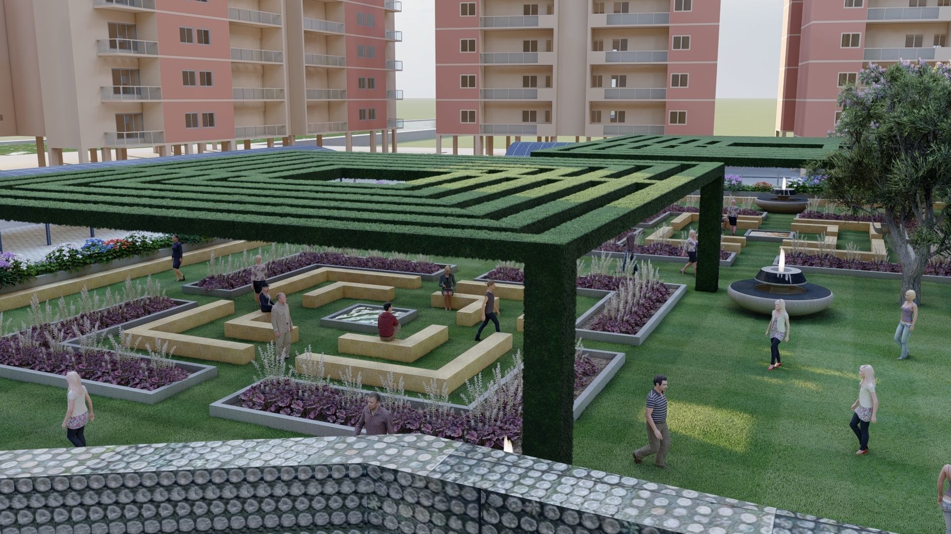 Housing Project Architectural Design 3D model_3