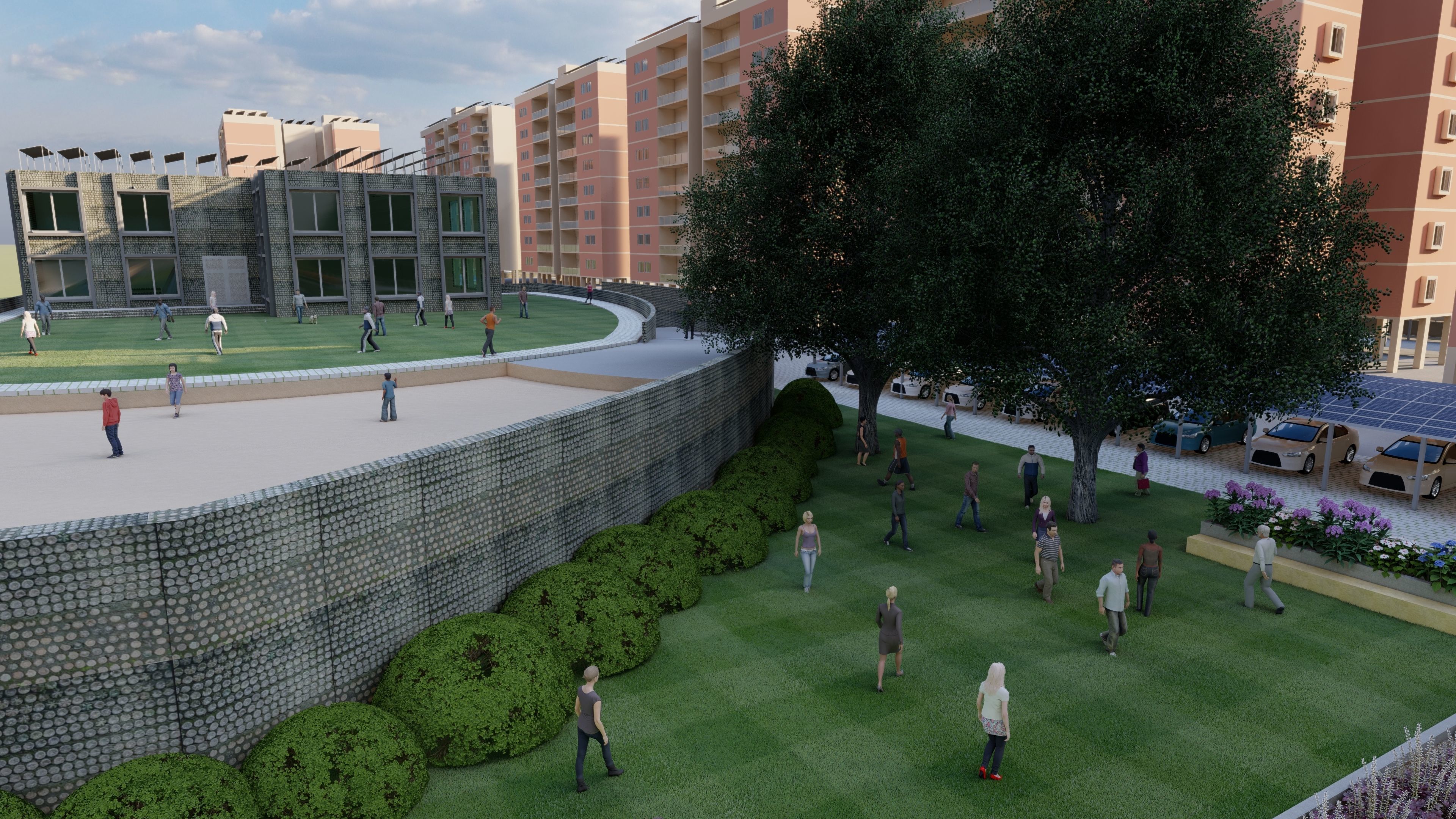 Housing Project Architectural Design 3D model_6