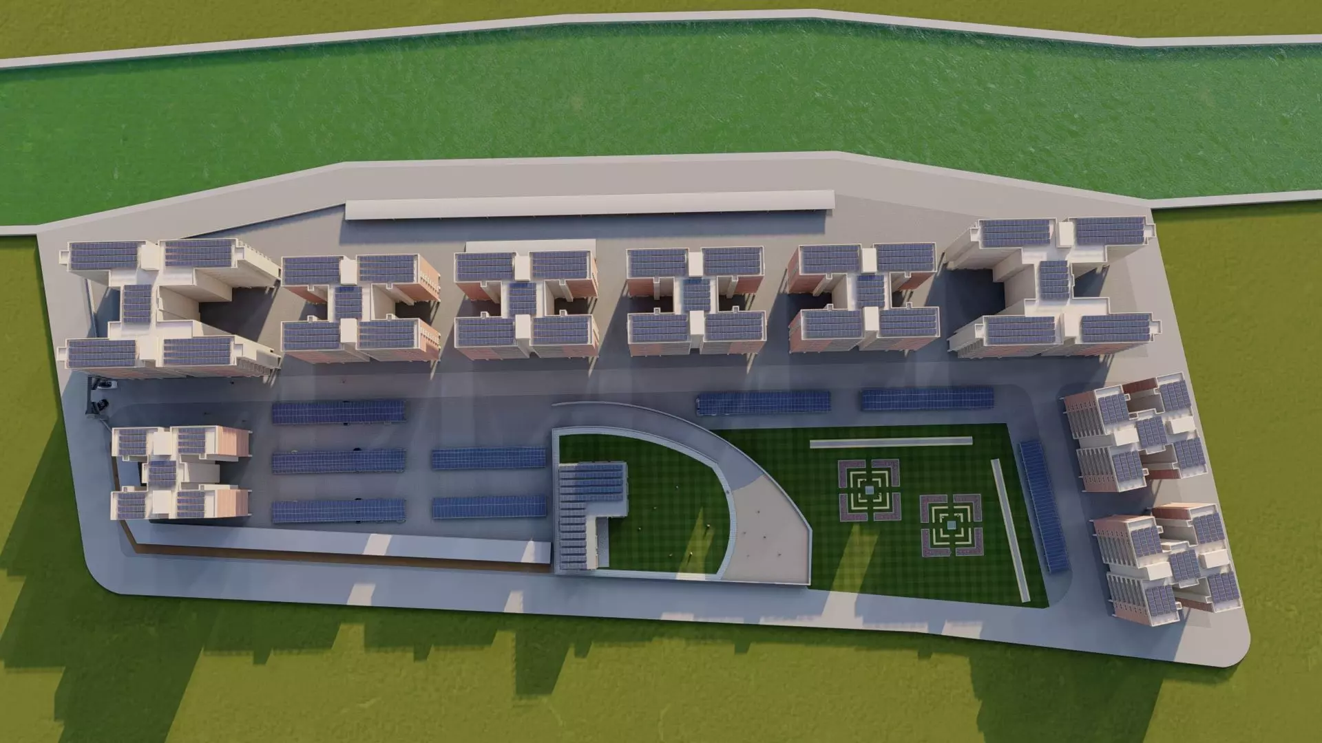 Housing Project Architectural Design 3D model_0