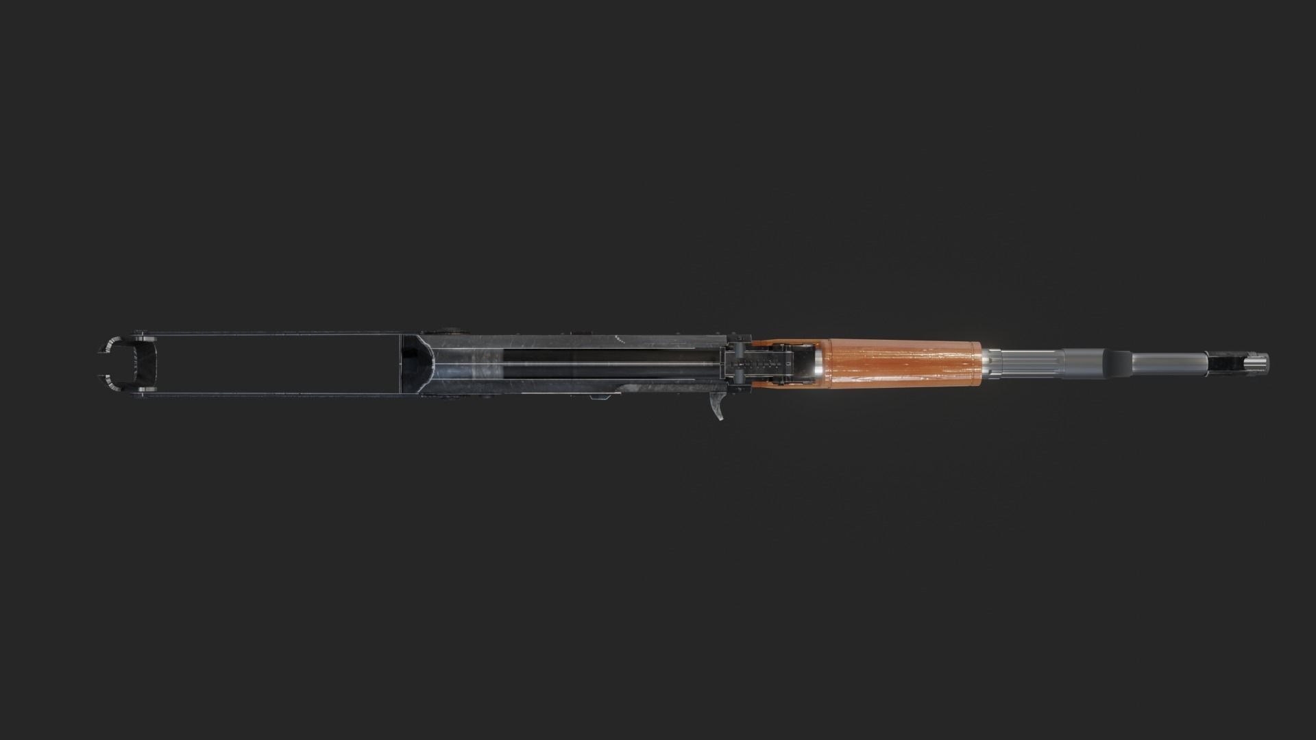 Ak-47 ak - rifle Free 3D model_2