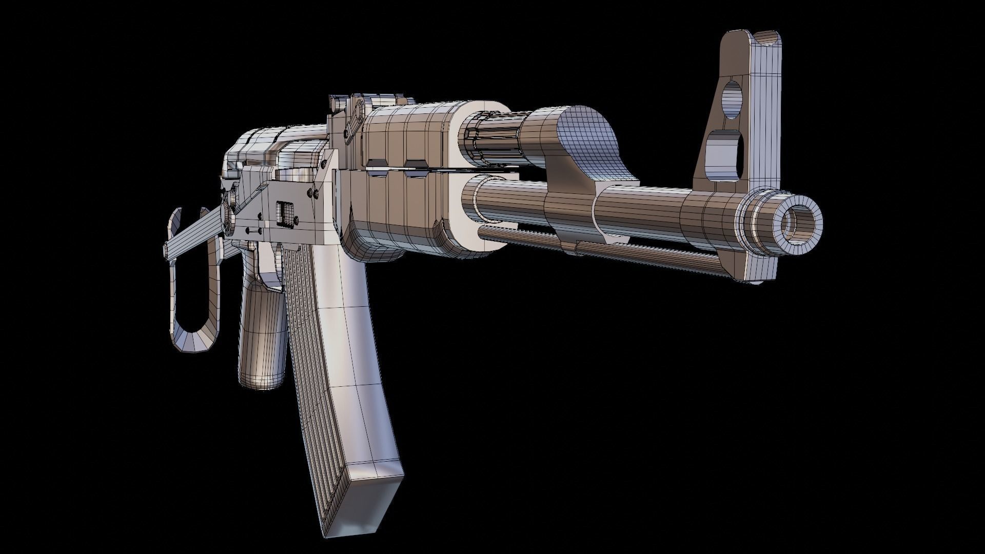 Ak-47 ak - rifle Free 3D model_8