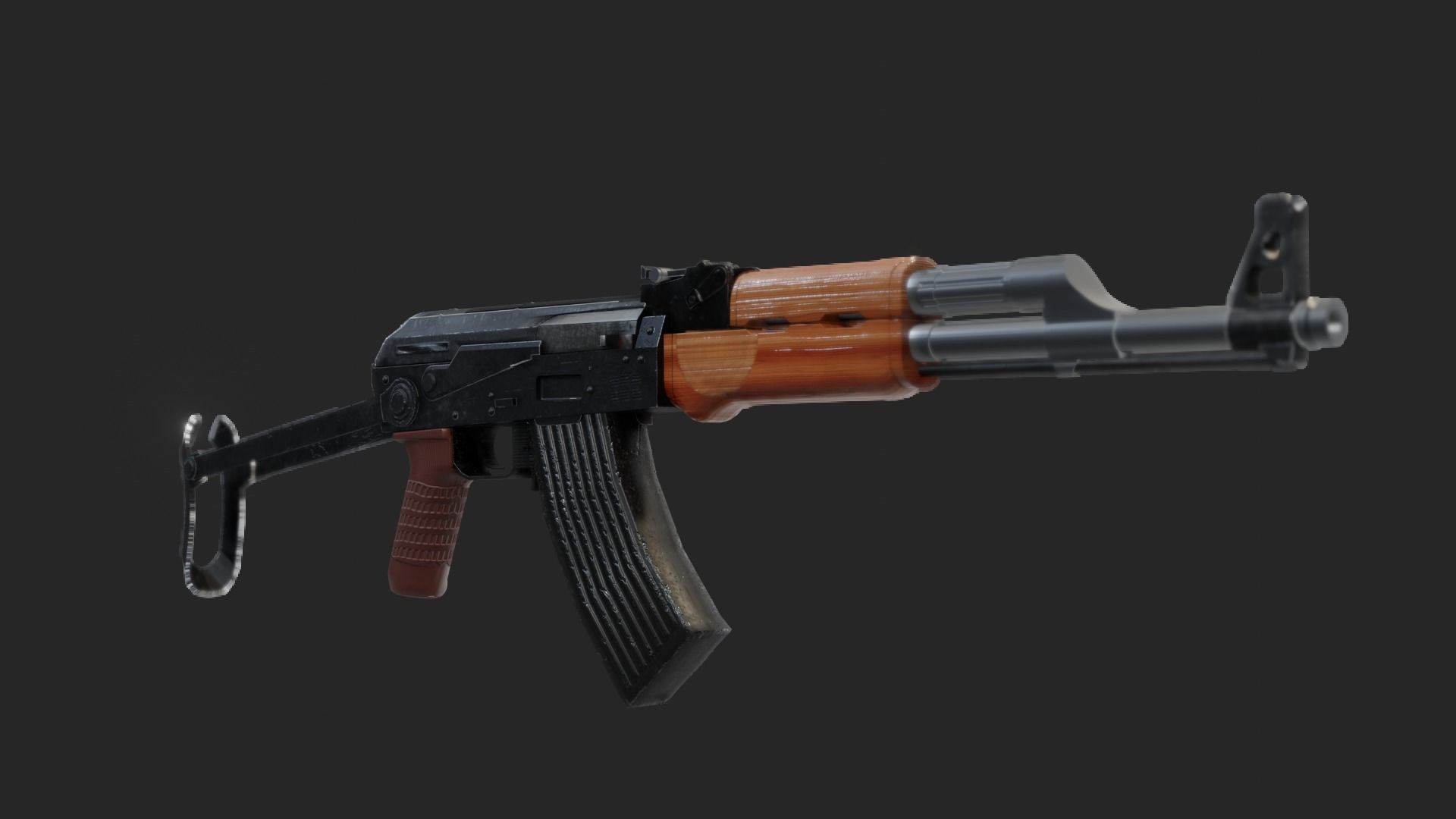 Ak-47 ak - rifle Free 3D model_3