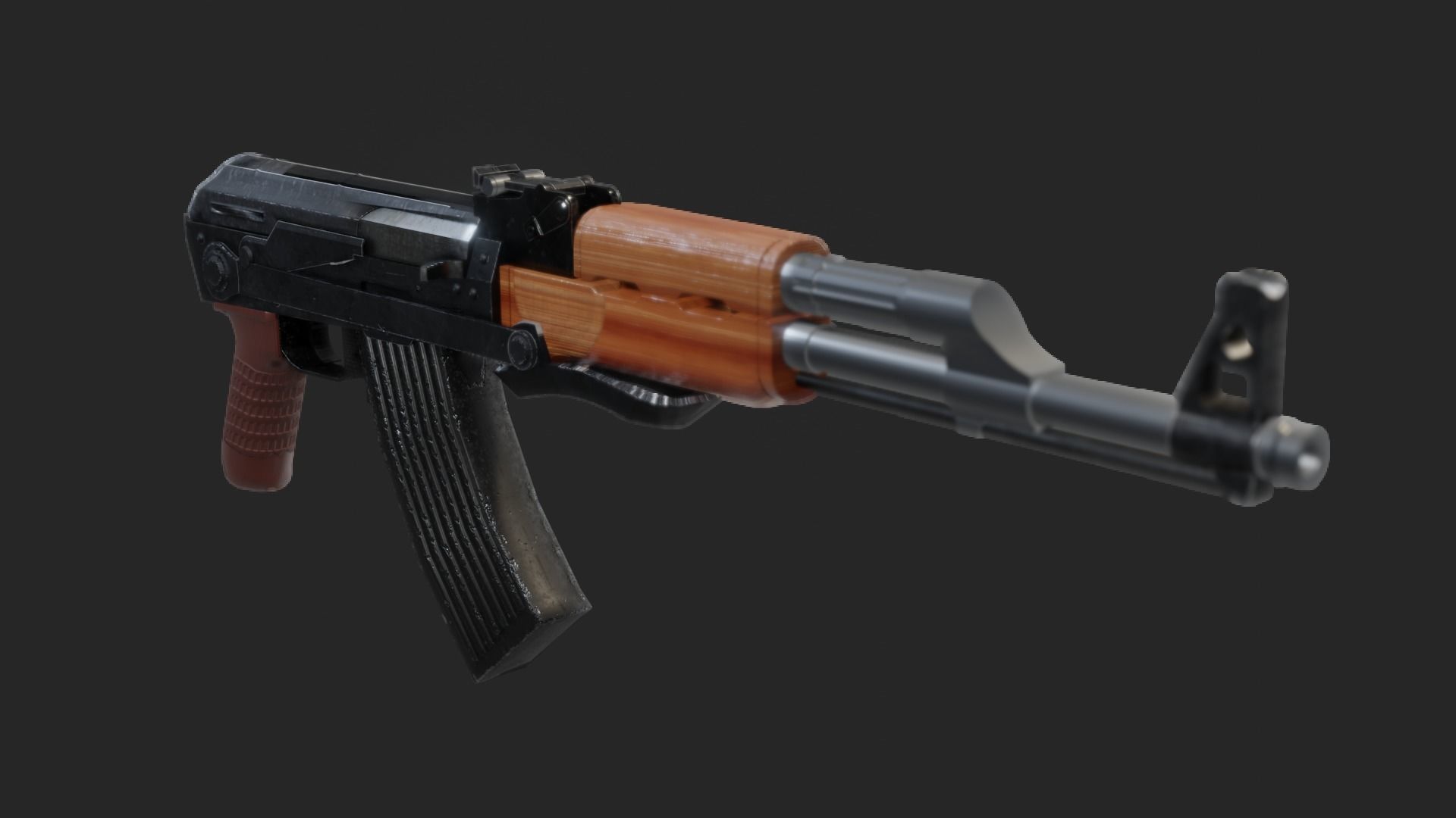 Ak-47 ak - rifle Free 3D model_4