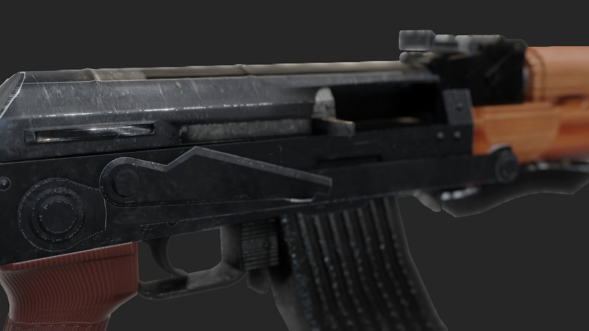 Ak-47 ak - rifle Free 3D model_5