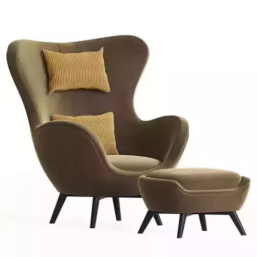 Ida Wood Base Armchair Hamiltonconte