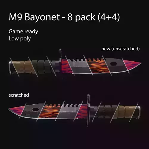 M9 Bayonet knives pack - Game ready