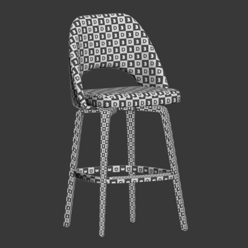 Saarinen Executive Stool Knoll 3D model_4