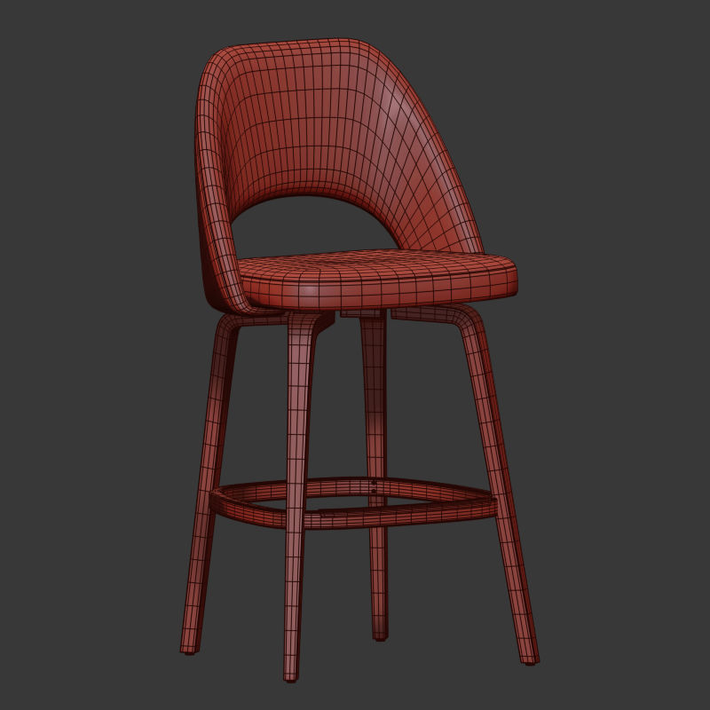 Saarinen Executive Stool Knoll 3D model_3