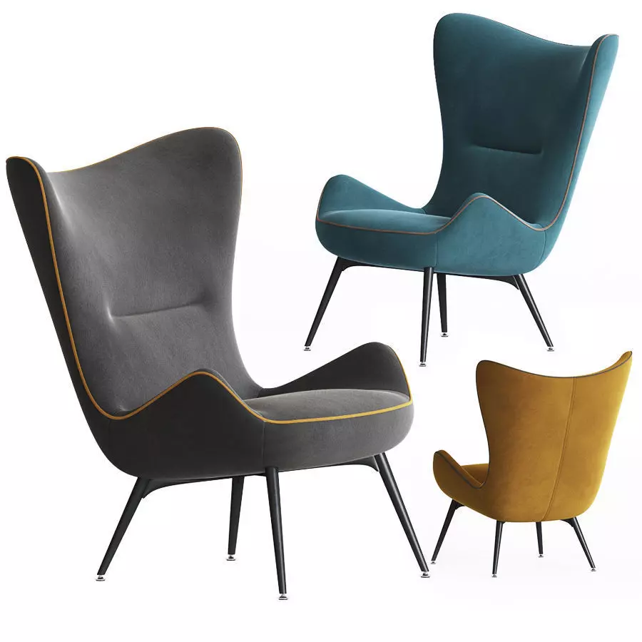 Contessa Armchair 1956 Wittmann 3D model