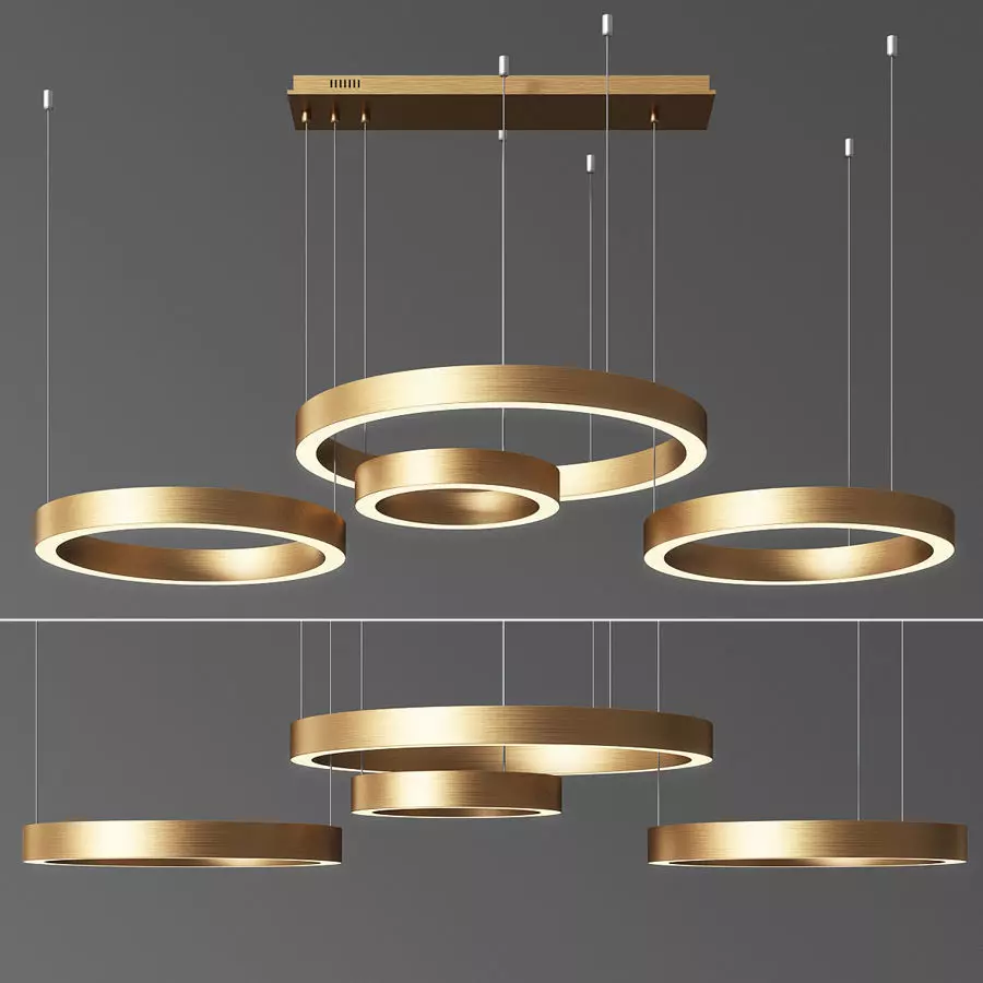 Circle Ring Chandelier 3D model