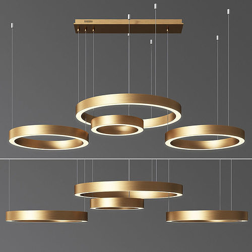 Circle Ring Chandelier 3D model