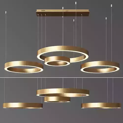 Circle Ring Chandelier 3D model