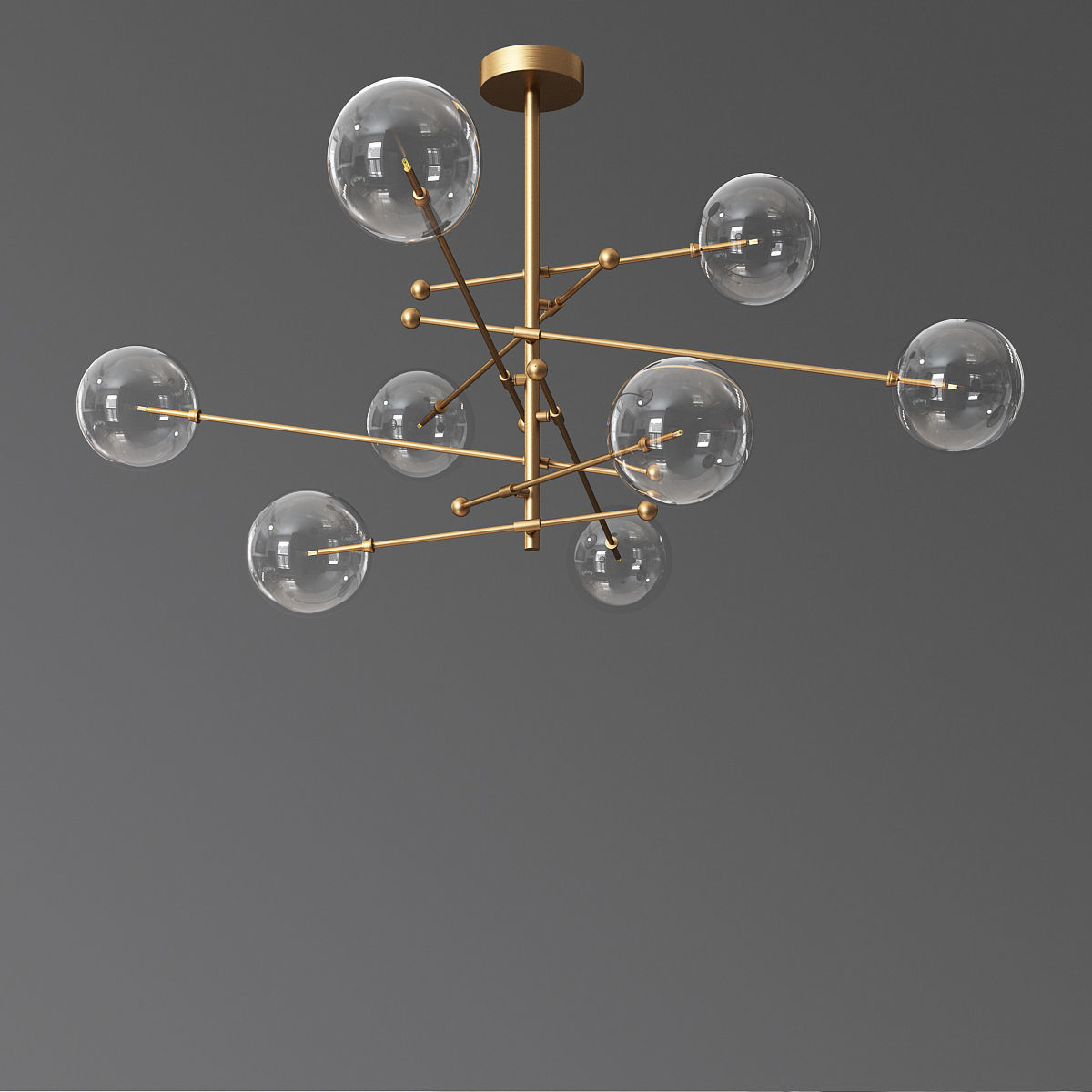 Rd15 8 Arm Pendant Chandelier 3D model_1