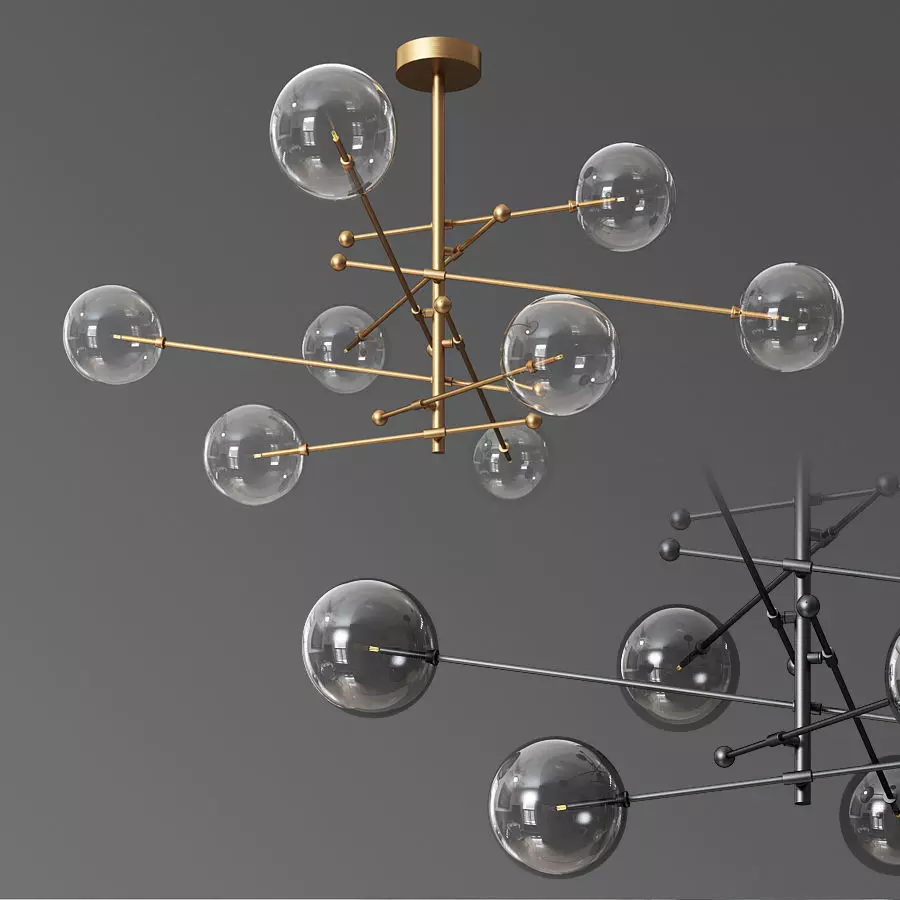 Rd15 8 Arm Pendant Chandelier 3D model_0