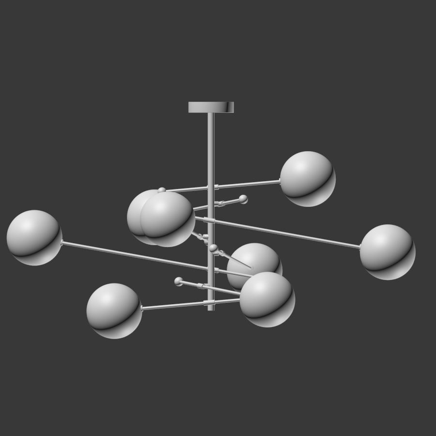 Rd15 8 Arm Pendant Chandelier 3D model_3