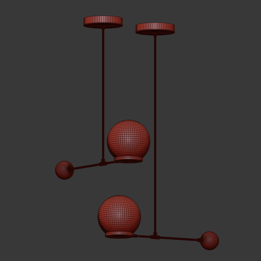 Contrapesso 8 inch Globe Led Pendant 3D model_4