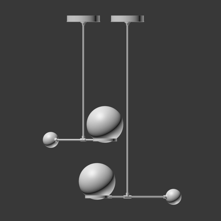 Contrapesso 8 inch Globe Led Pendant 3D model_1