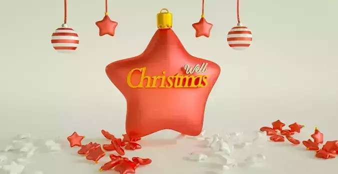 Christmas  3D  star model 3D model