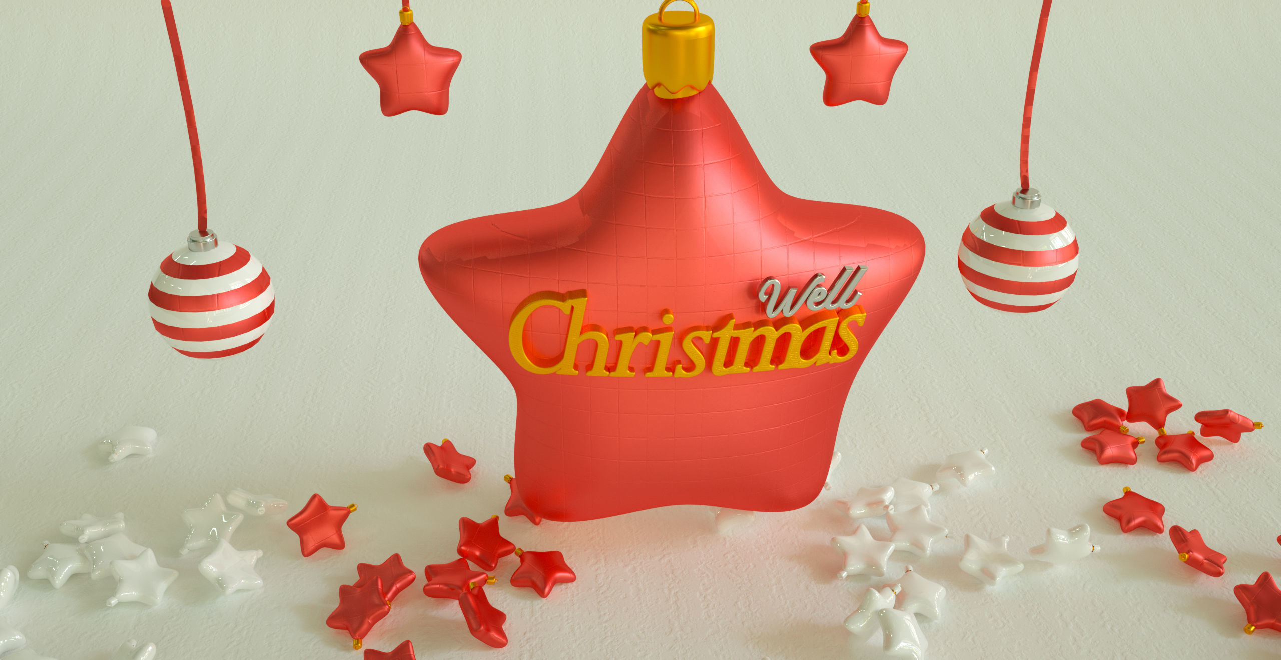 Christmas  3D  star model 3D model_2