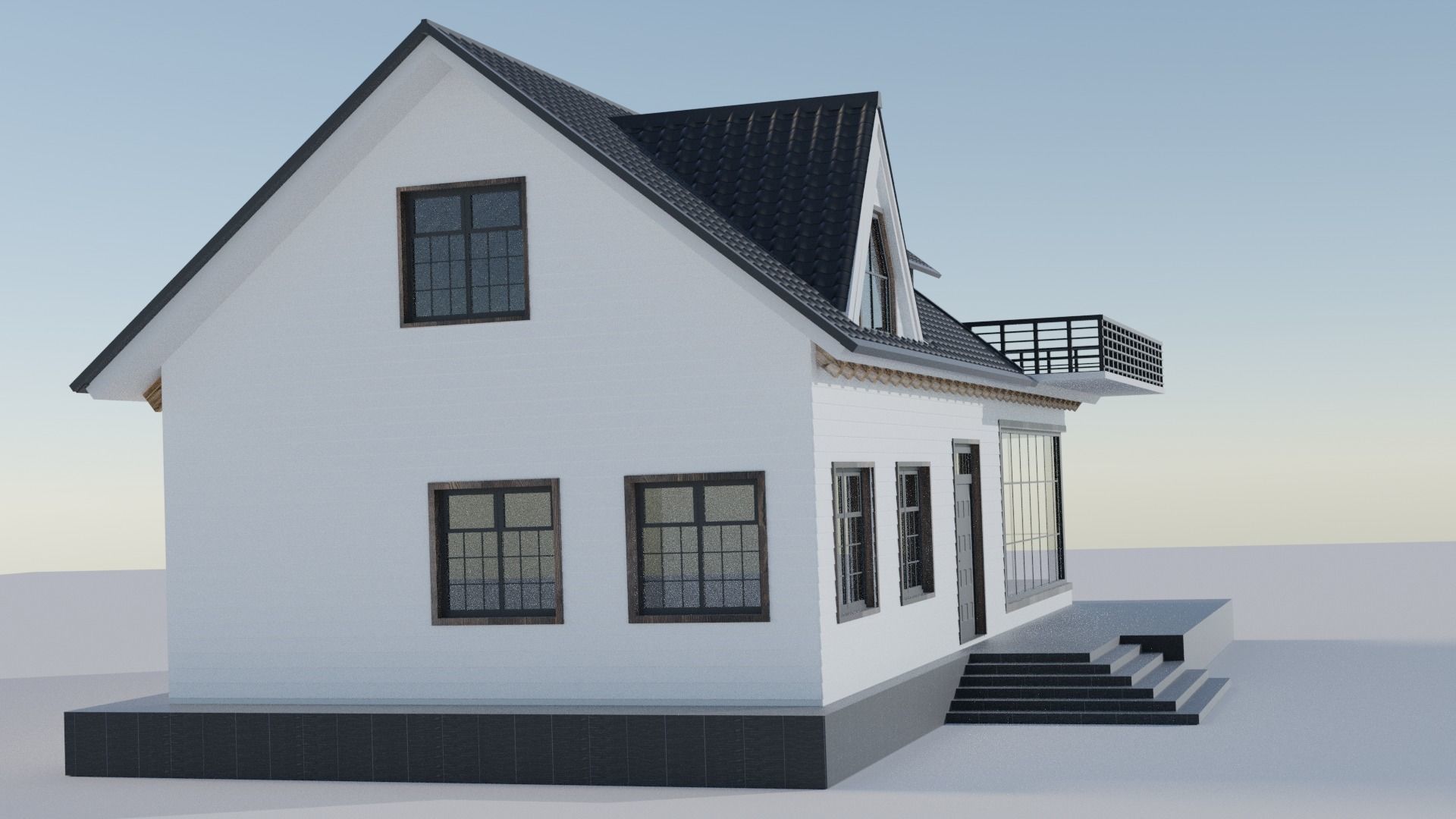 Modern Talish Home 3D model_2