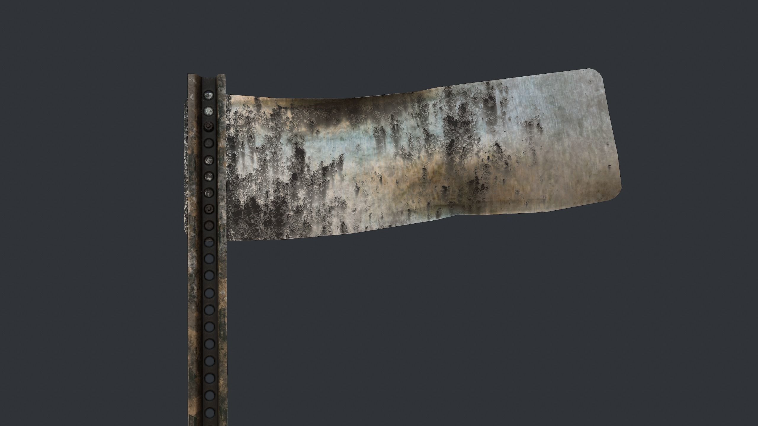 Traffic Sign Abandoned Low-poly 3D model_10