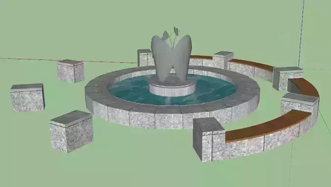 Butterfly-shaped fountain